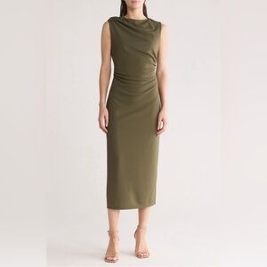 Wayf Midi Ruched Dress - Size Small
